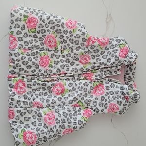 12 month old girl puffer floral vest